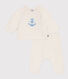 2-teiliges Baby-Set aus Woll- und Baumwollstrick mit Jacquardmuster