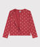 Gemusterter Cardigan aus Baumwolle für Mädchen rosa PAPI/beige AVALANCHE