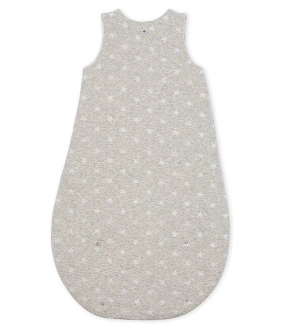 Babyschlafsack aus Samt für Jungen grau BELUGA/weiss MARSHMALLOW
