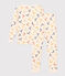 Körpernaher Kinderpyjama aus Baumwolle mit Roller-Printmotiv weiss AVALANCHE/ MULTICO