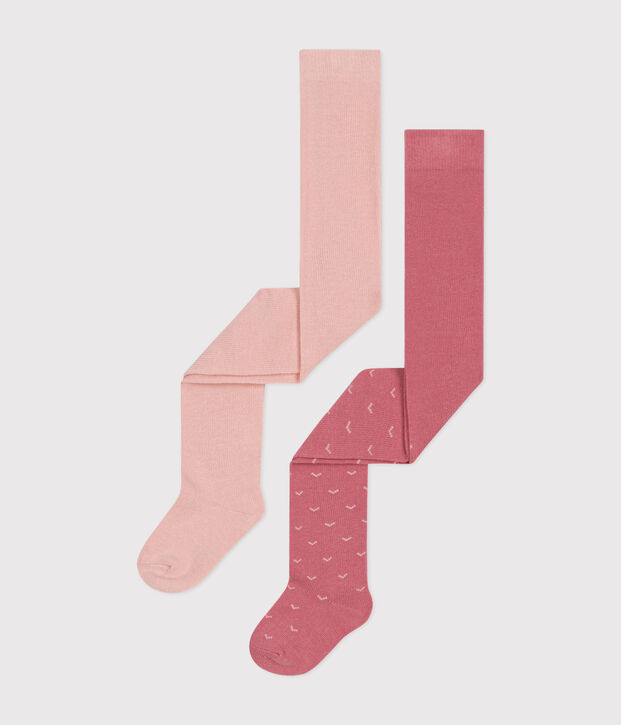 2er-Set Baby-Strumpfhosen aus Baumwolljersey vielfarbig