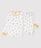 Kinderpyjama aus Molton mit Tiermotiv weiss MARSHMALLOW/weiss MULTICO