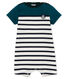 Gestreifter baby-kurzoverall aus schwerem jersey jungen