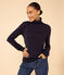 Damen-Rollkragenshirt aus Baumwolle  blau INCOGNITO