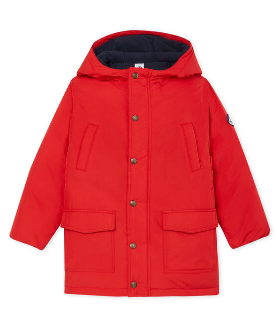 Kinder Jungen Daunenjacke Federn und Daunen rot TERKUIT
