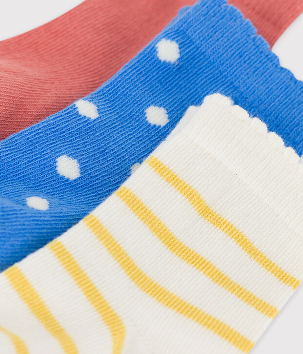 3er-Set Babysocken vielfarbig