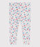 Baby-Leggings aus Baumwolle mit Blumenmuster weiss MARSHMALLOW/weiss MULTICO