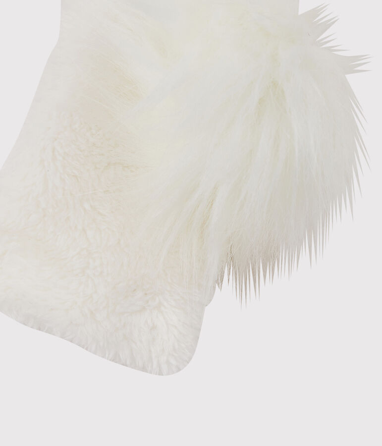 Kinder-Fausthandschuhe f&uuml;r M&auml;dchen weiss