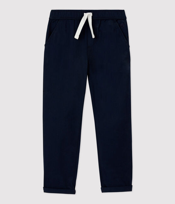 Hose aus Sergestoff in Regular-Fit-Passform für Jungen blau SMOKING