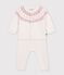Baby-Set aus Strick mit Jacquardmuster naturfarben/rosa