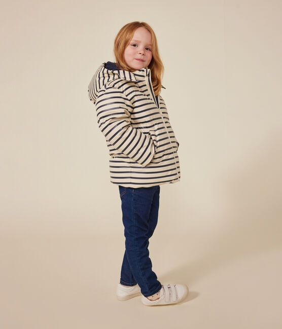 Kinder-Winterjacke für Mädchen und Jungen weiss AVALANCHE/blau SMOKING