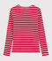 Damen-T-Shirt mit V-Ausschnitt rot TERKUIT/weiss MARSHMALLOW