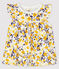 Kurzärmelige Baby-Bluse für Mädchen weiss MARSHMALLOW/weiss MULTICO