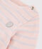 Kindershirt aus Jerseystoff mit Marinestreifen für Mädchen rosa MINOIS/ ARGENT