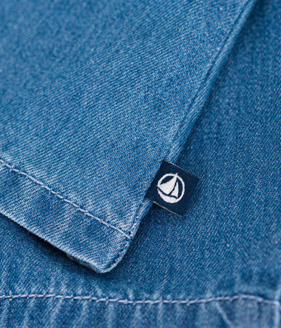 Baby-Bluse aus leichtem Denim blau DENIM CLAIR