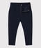 Warme Kinderhose aus Molton blau SMOKING