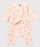 Baby Strampler aus gedoppeltem Jersey für Mädchen rosa FLEUR+FONTAINE/blau MULTICO