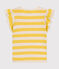 Gestreiftes T-Shirt aus geflammtem Jersey Kinder/Mädchen gelb NECTAR/ AVALANCHE
