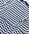 Kurzärmeliges Babykleid aus gestreiftem geflammtem Jersey blau MEDIEVAL/weiss MARSHMALLOW