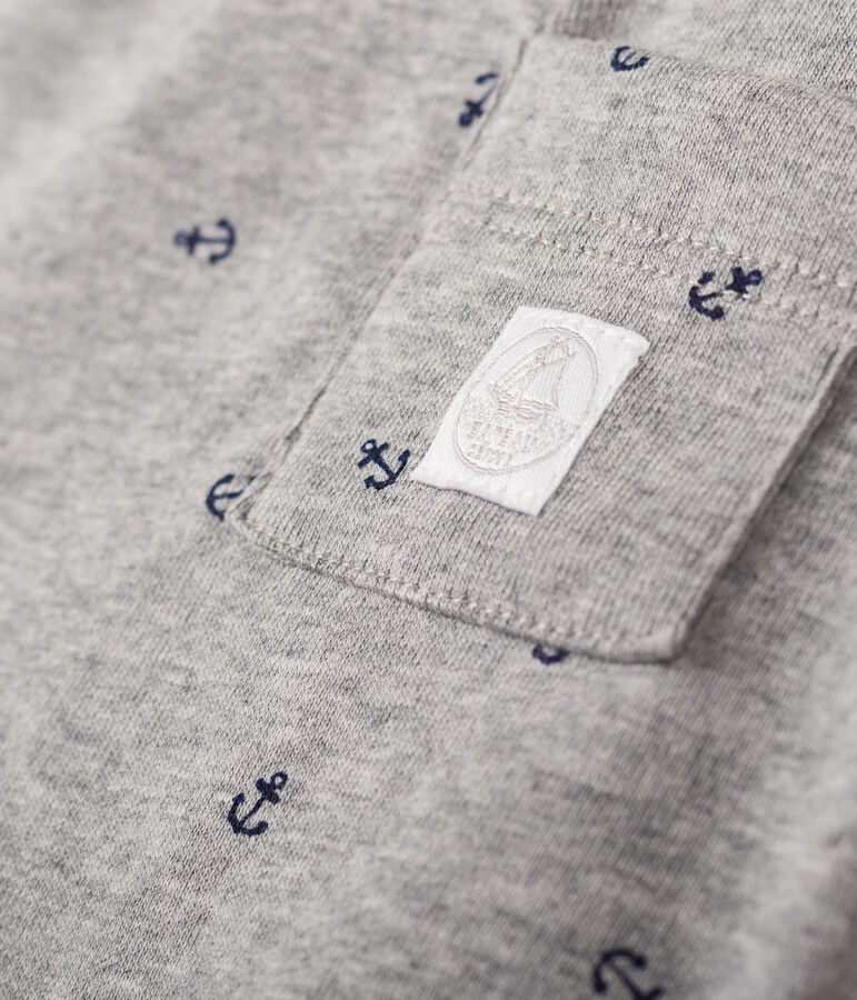 Gemusterte Baby-Shorts f&uuml;r Jungen grau/blau