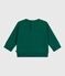 Baby-Sweatshirt aus Baumwolle mit Petit Bateau-Stickerei grün EVERGREEN