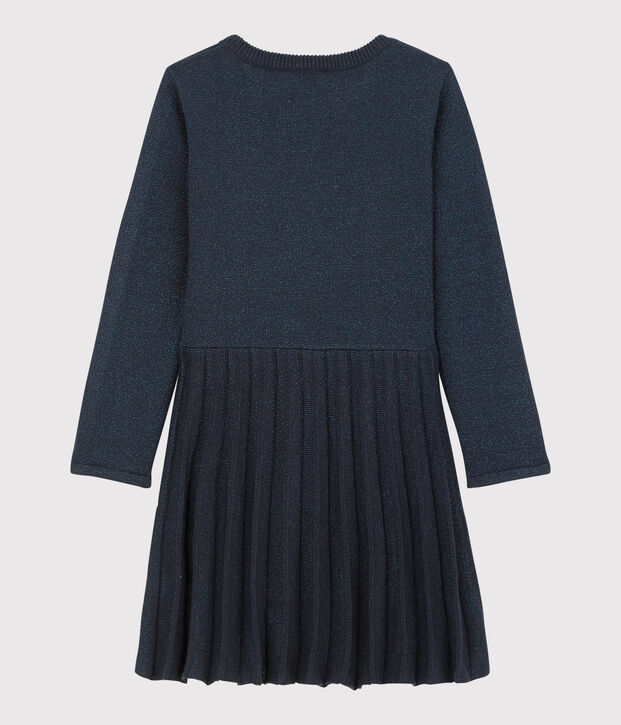 Kinderkleid aus Baumwolle f&uuml;r M&auml;dchen blau