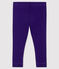 Einfarbige Baby-Legging aus 1x1-Rippstrick für Mädchen ROXO