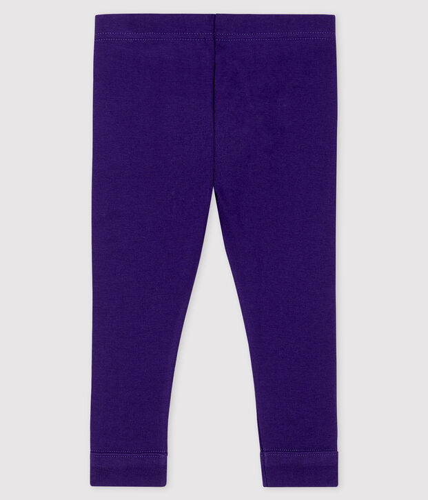 Einfarbige Baby-Legging aus 1x1-Rippstrick f&uuml;r M&auml;dchen ROXO