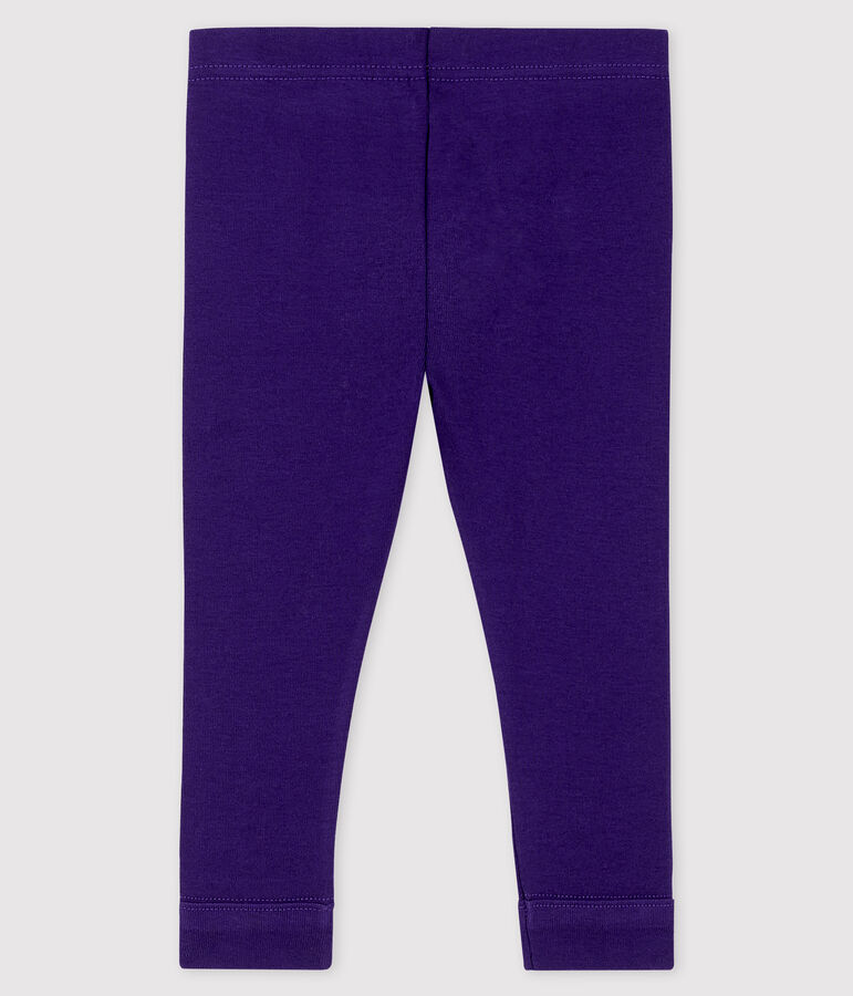Einfarbige Baby-Legging aus 1x1-Rippstrick f&uuml;r M&auml;dchen ROXO