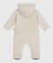 Wattierter Baby-Overall mit Kapuze und Füßchen, einfarbig beige MONTELIMAR CHINE