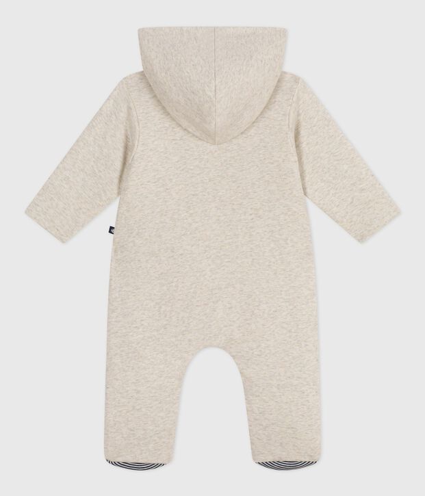 Wattierter Baby-Overall mit Kapuze und F&uuml;&szlig;chen, einfarbig MONTELIMAR CHINE