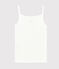 Trägershirt aus leichter Baumwolle Damen weiss MARSHMALLOW