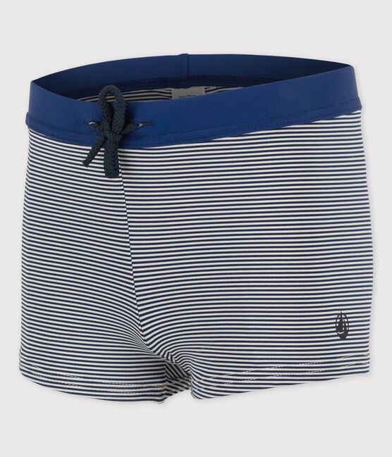 Kinder-Badehose für Jungen blau MEDIEVAL/weiss MARSHMALLOW