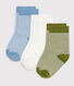 3er-Set Baby-Socken aus Baumwolle mit Ringelstreifen