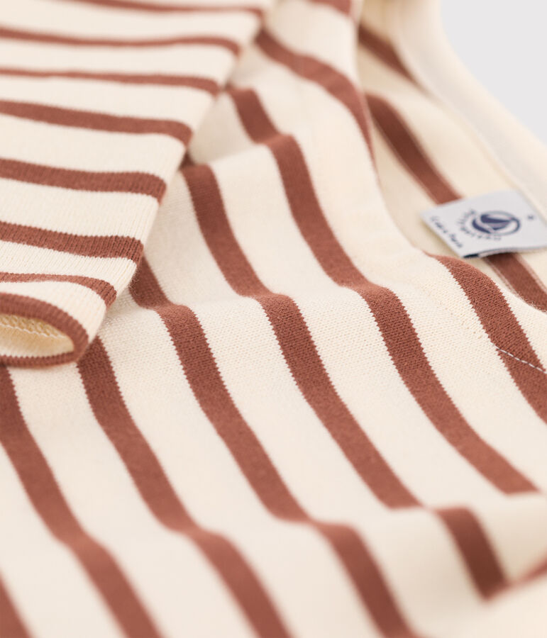 Streifenshirt aus Baumwolle f&uuml;r Damen naturfarben/braun