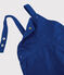 Kurze Baby-Latzhose aus Sergestoff für Jungen blau SURF