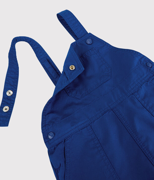 Kurze Baby-Latzhose aus Sergestoff f&uuml;r Jungen blau