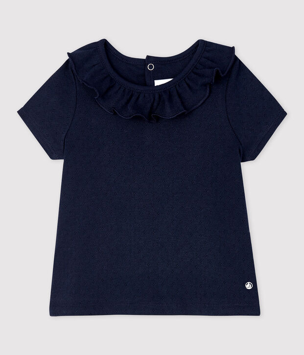 Kurz&auml;rmelige Baby-Bluse aus Baumwolle f&uuml;r M&auml;dchen SMOKING