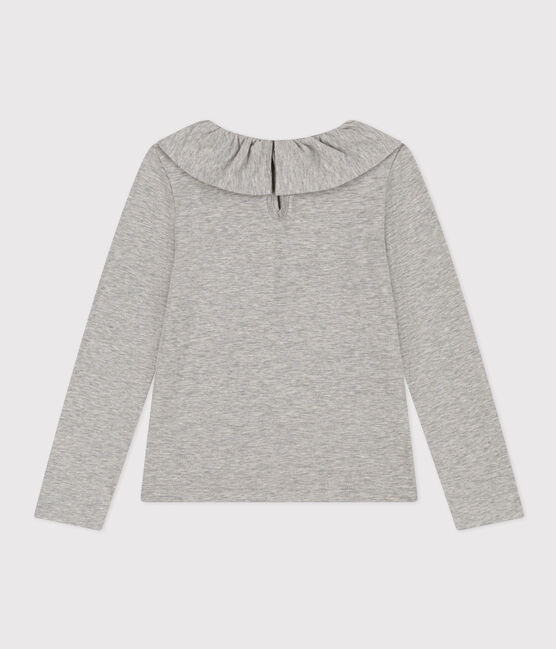 Bluse aus Baumwolle für Kinder/Mädchen grau CHATON CHINE