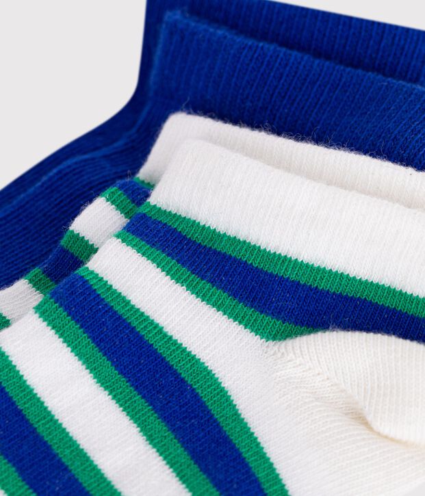 2 Paar Kinder-Socken aus Baumwolle mit Streifen vielfarbig