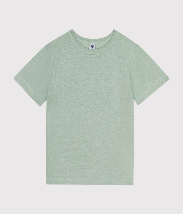 Damen-T-Shirt L'Iconique aus Leinen gr&uuml;n