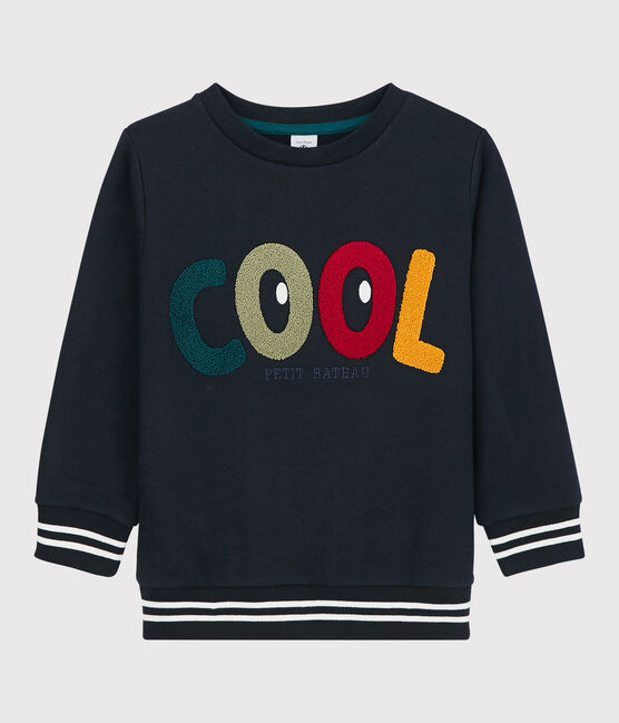 Kinder-Sweatshirt aus Molton für Jungen blau SMOKING