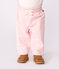 Baby-Hose aus einfarbigem Fein-Cord und bestickter Tasche hinten rosa JOLI