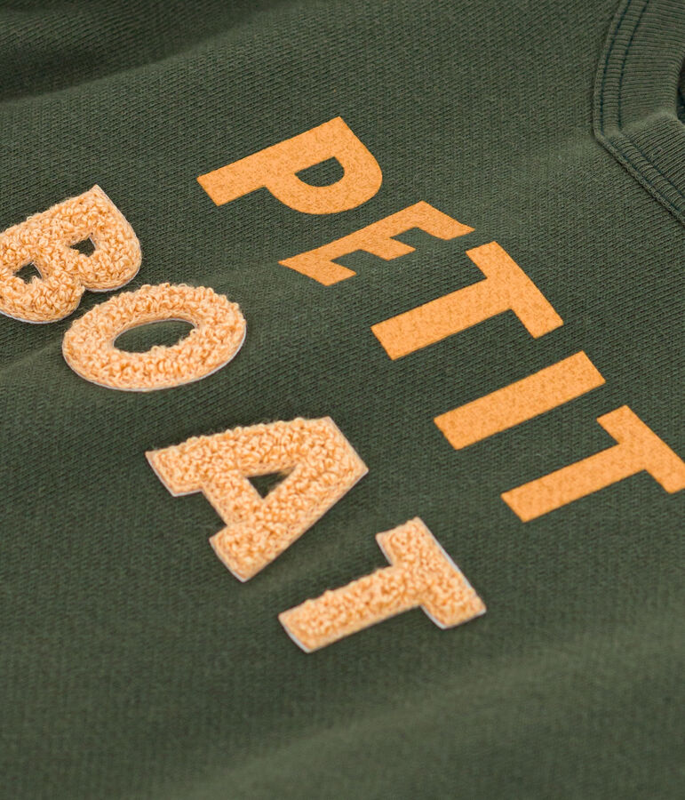 Baby-Sweatshirt aus Molton gr&uuml;n