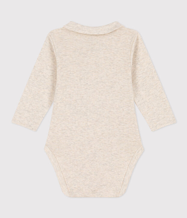 Lang&auml;rmeliger Baby-Body aus Baumwolle mit Kragen MONTELIMAR CHINE