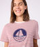 Kurzärmeliges Damen T-Shirt "Le Droit" mit geradem Schnitt aus Baumwolle rot MILK/ AMARANTE