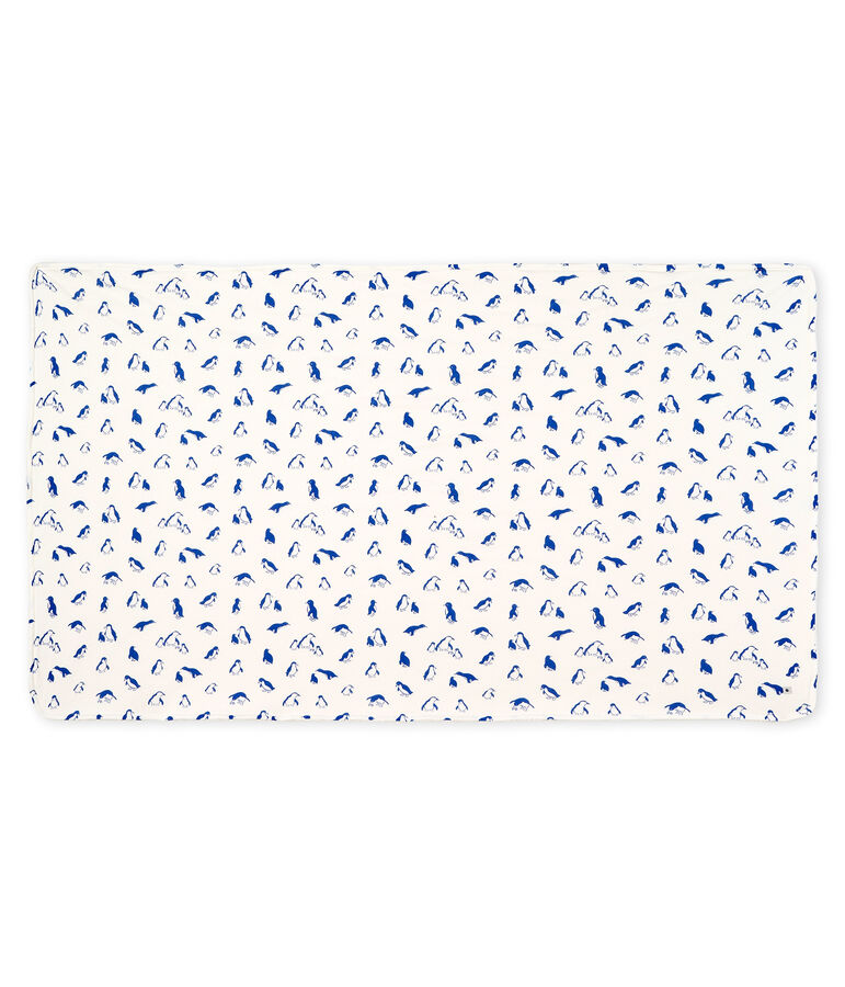 Babydecke aus Rippstrick und Sherpa weiss