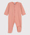 Baby-Strampler aus Baumwolle mit Ringelstreifen. rosa BRANDY/weiss MARSHMALLOW