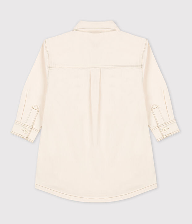 Lang&auml;rmeliges Kinderkleid aus Denim f&uuml;r M&auml;dchen naturfarben