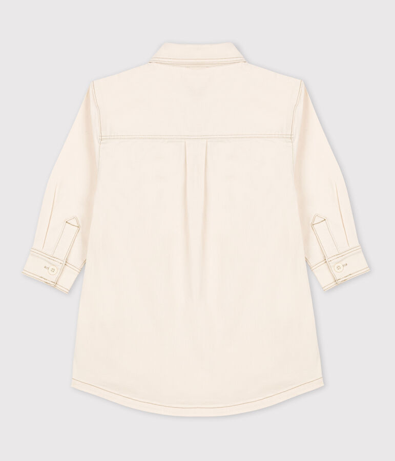 Lang&auml;rmeliges Kinderkleid aus Denim f&uuml;r M&auml;dchen naturfarben